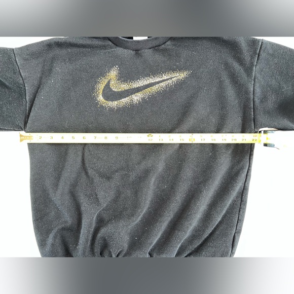 Nike Black & Gold Swoosh Jogger Sweatpants & Crewneck Sweatshirt Set | Size XL - Picture 9 of 10
